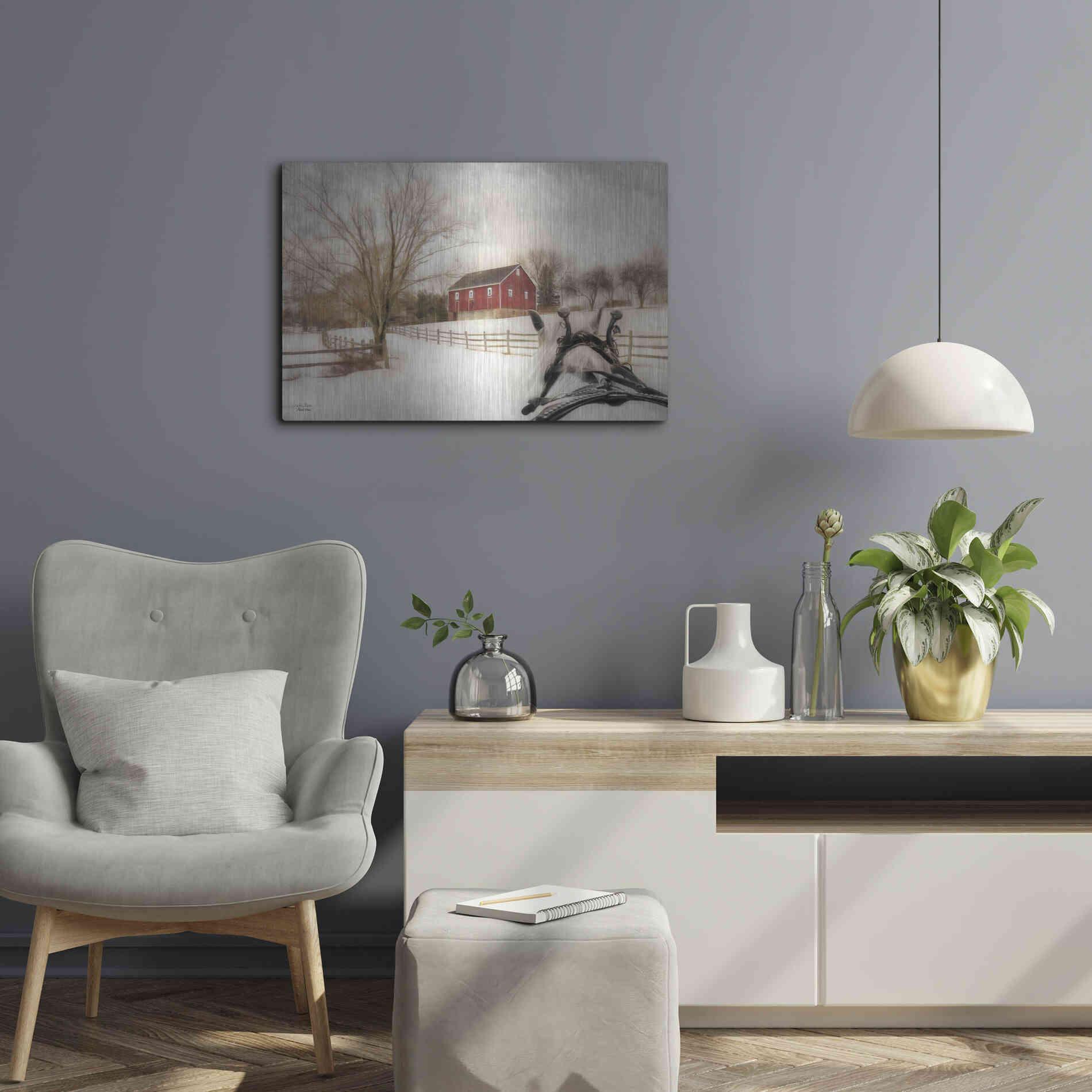 Luxe Metal Art 'Almost Home' by Lori Deiter, Metal Wall Art,24x16