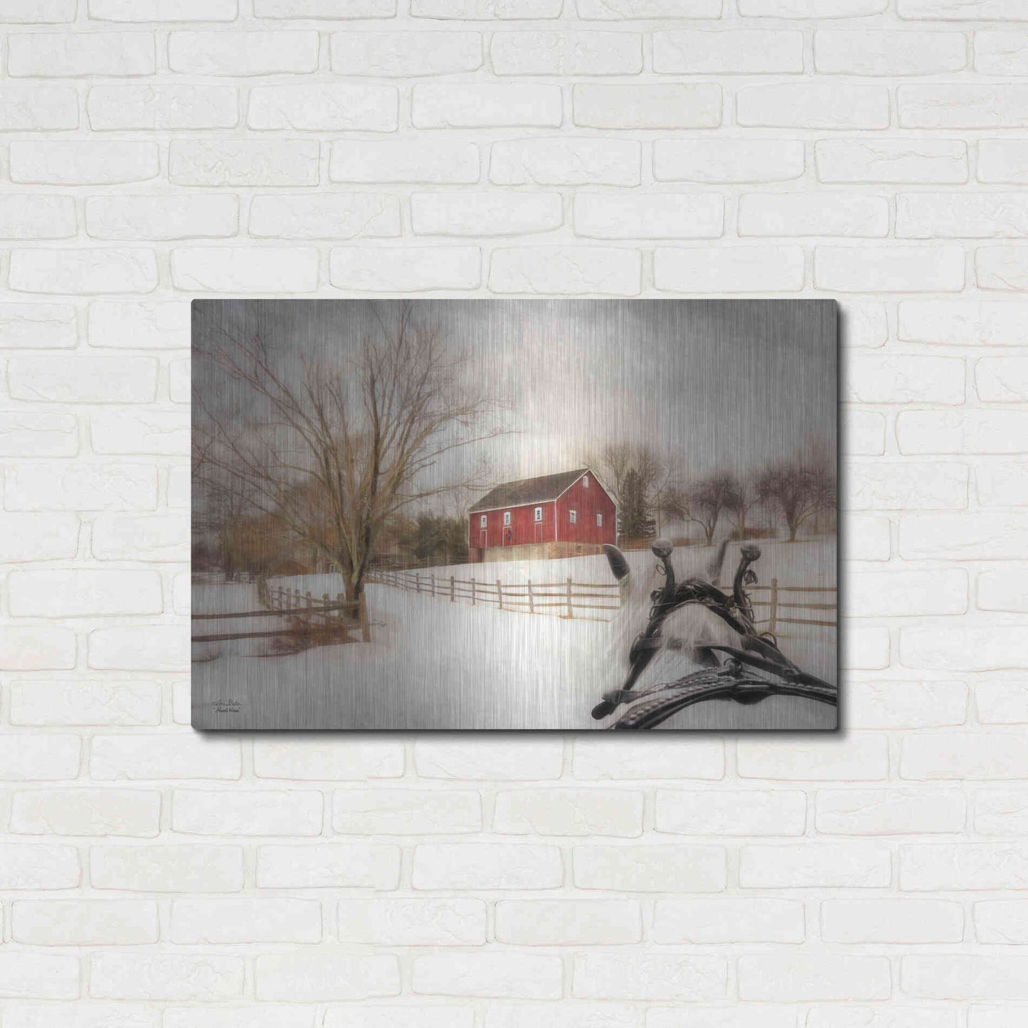 Luxe Metal Art 'Almost Home' by Lori Deiter, Metal Wall Art,36x24