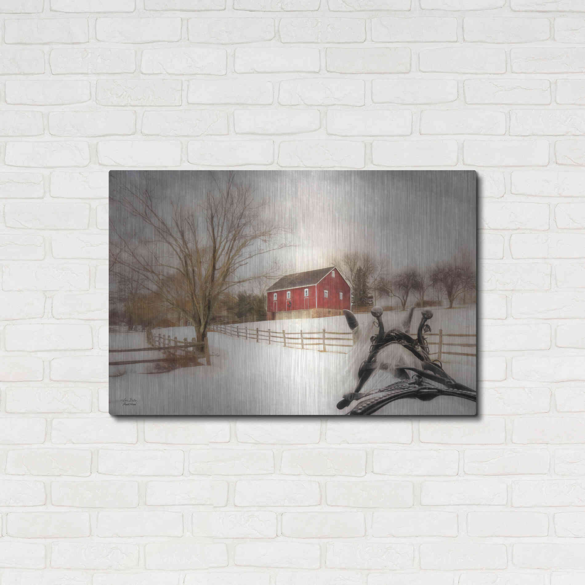 Luxe Metal Art 'Almost Home' by Lori Deiter, Metal Wall Art,36x24