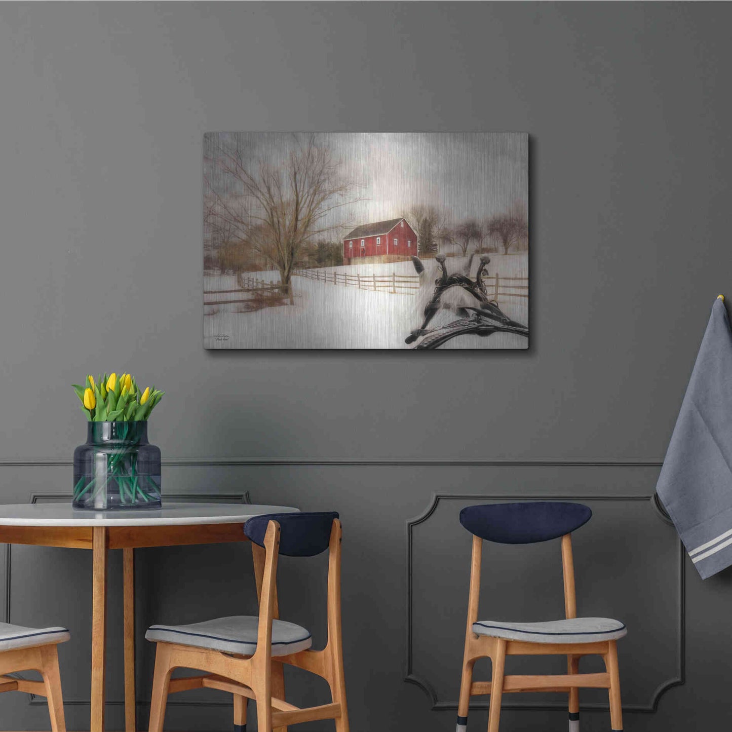 Luxe Metal Art 'Almost Home' by Lori Deiter, Metal Wall Art,36x24