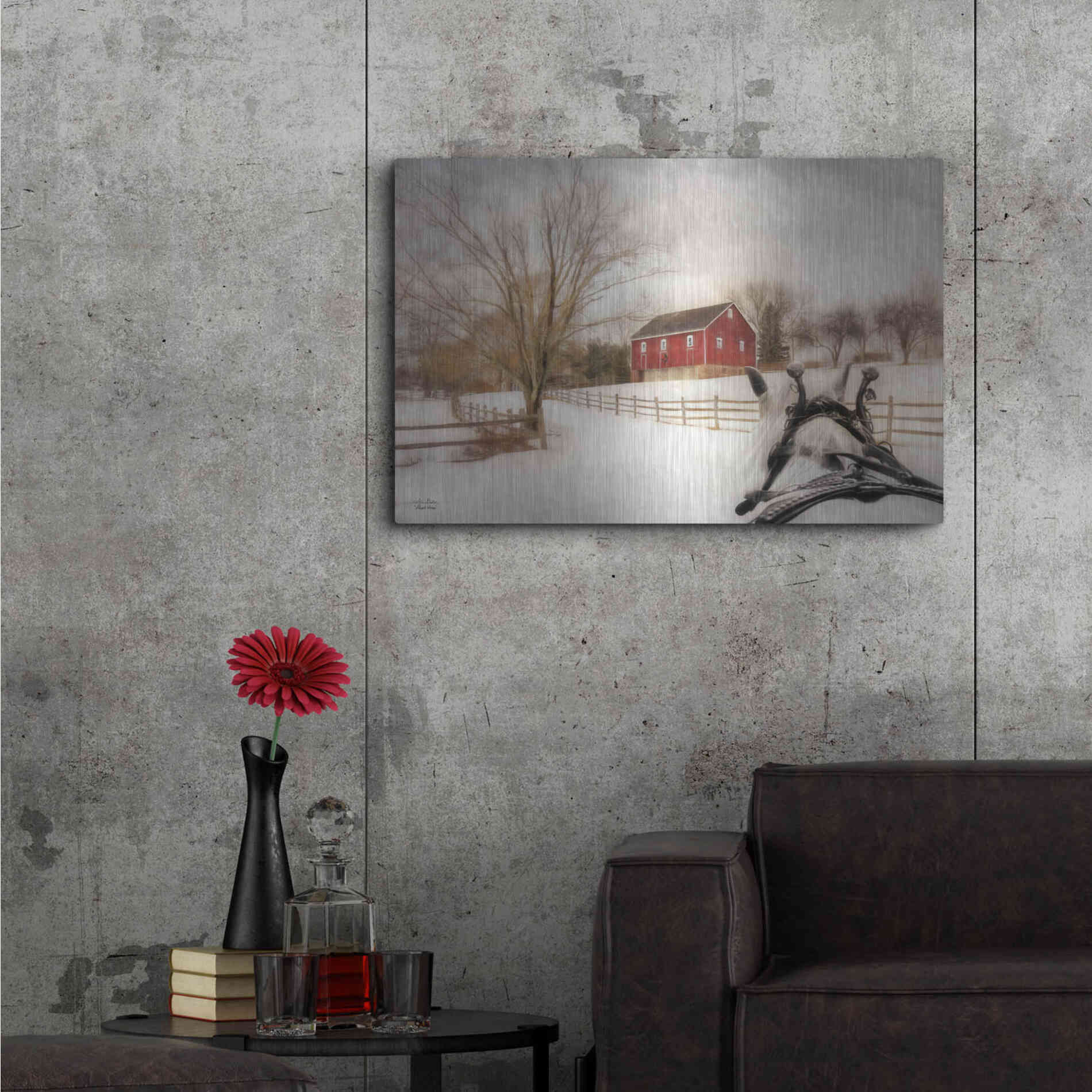 Luxe Metal Art 'Almost Home' by Lori Deiter, Metal Wall Art,36x24