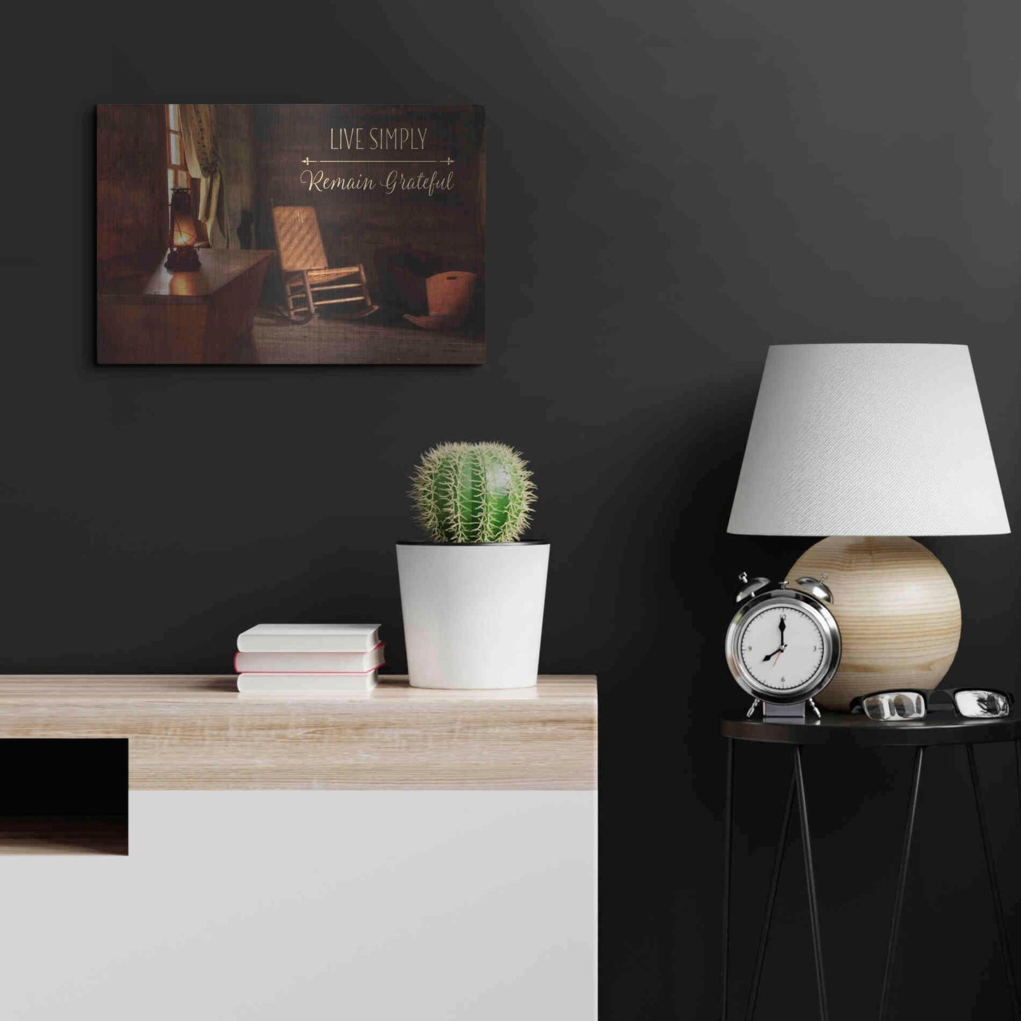 Luxe Metal Art 'Live Simply' by Lori Deiter, Metal Wall Art,24x16