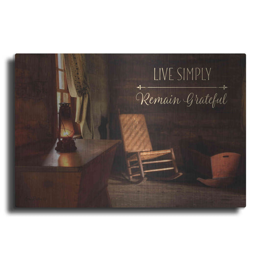 Luxe Metal Art 'Live Simply' by Lori Deiter, Metal Wall Art