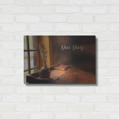 Luxe Metal Art 'Dear Diary' by Lori Deiter, Metal Wall Art,24x16