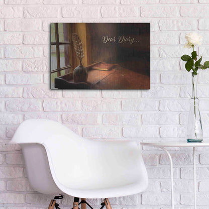 Luxe Metal Art 'Dear Diary' by Lori Deiter, Metal Wall Art,24x16