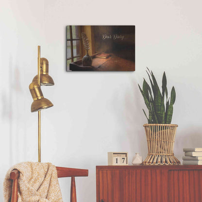 Luxe Metal Art 'Dear Diary' by Lori Deiter, Metal Wall Art,24x16