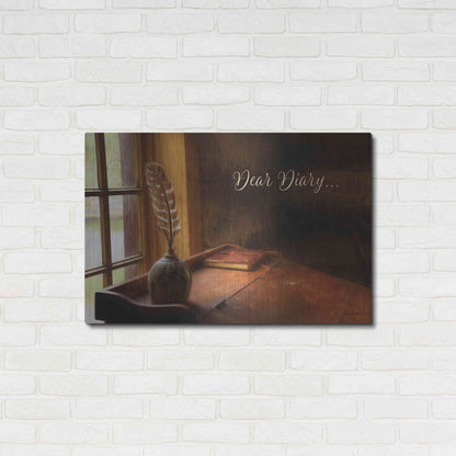 Luxe Metal Art 'Dear Diary' by Lori Deiter, Metal Wall Art,36x24