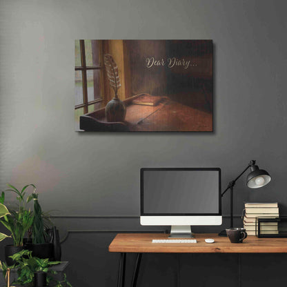 Luxe Metal Art 'Dear Diary' by Lori Deiter, Metal Wall Art,36x24