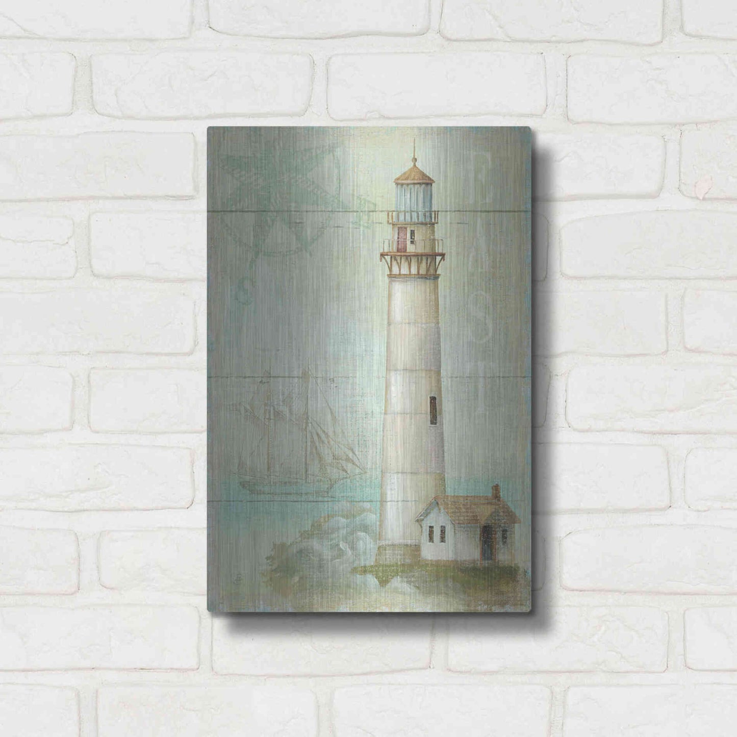 Luxe Metal Art 'East Coastal Light' by Daphne Brissonet, Metal Wall Art,12x16