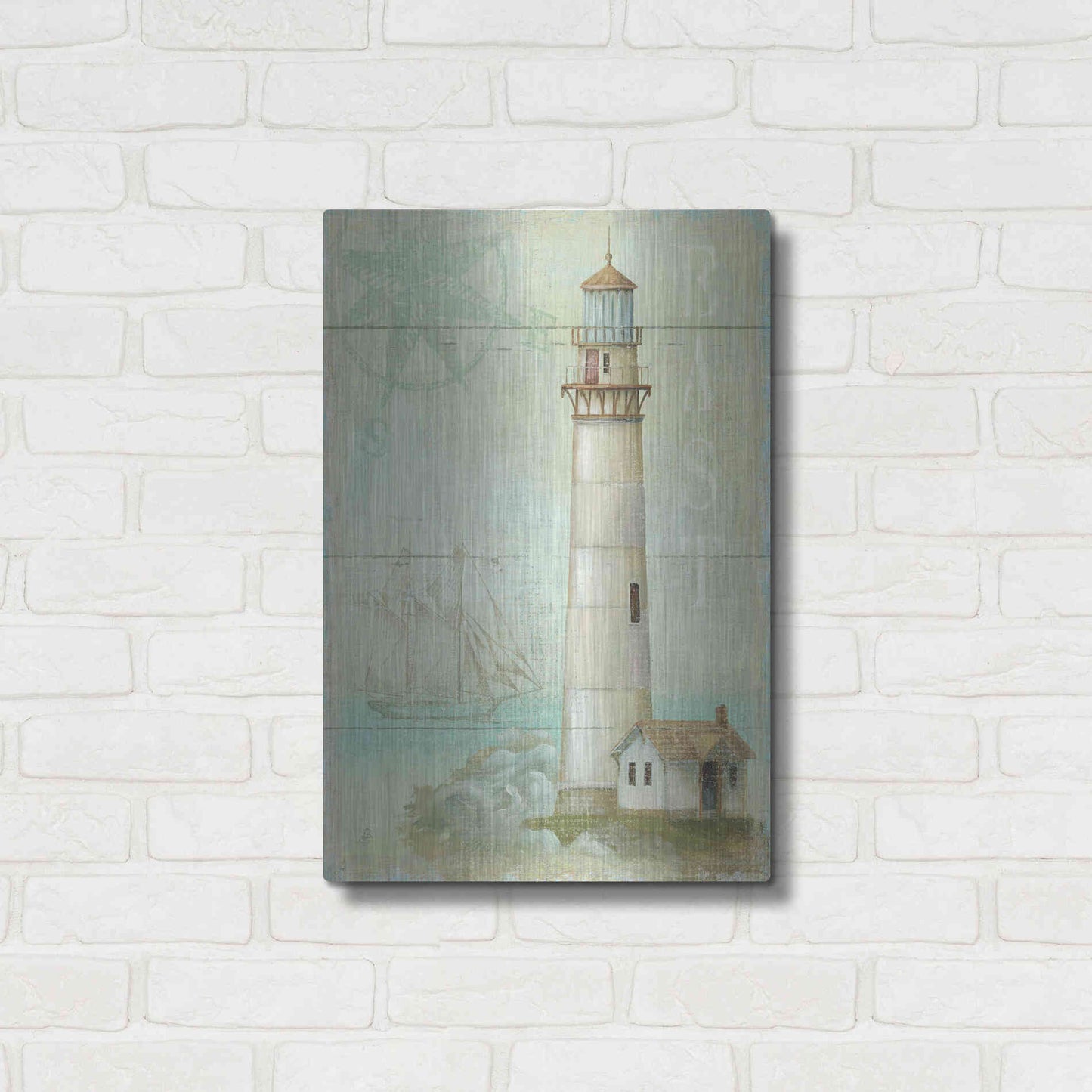 Luxe Metal Art 'East Coastal Light' by Daphne Brissonet, Metal Wall Art,16x24