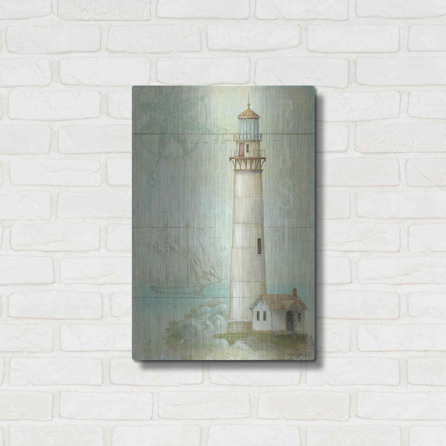 Luxe Metal Art 'East Coastal Light' by Daphne Brissonet, Metal Wall Art,16x24