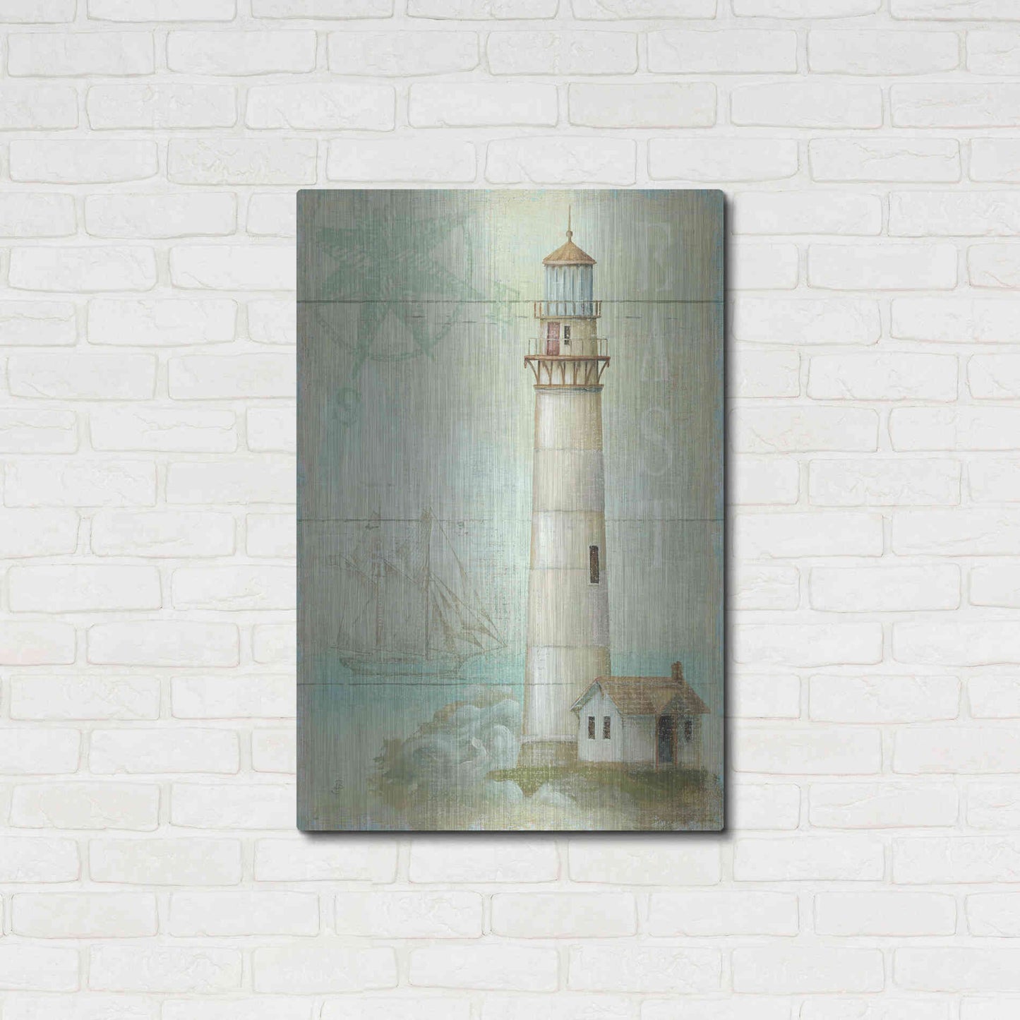 Luxe Metal Art 'East Coastal Light' by Daphne Brissonet, Metal Wall Art,24x36