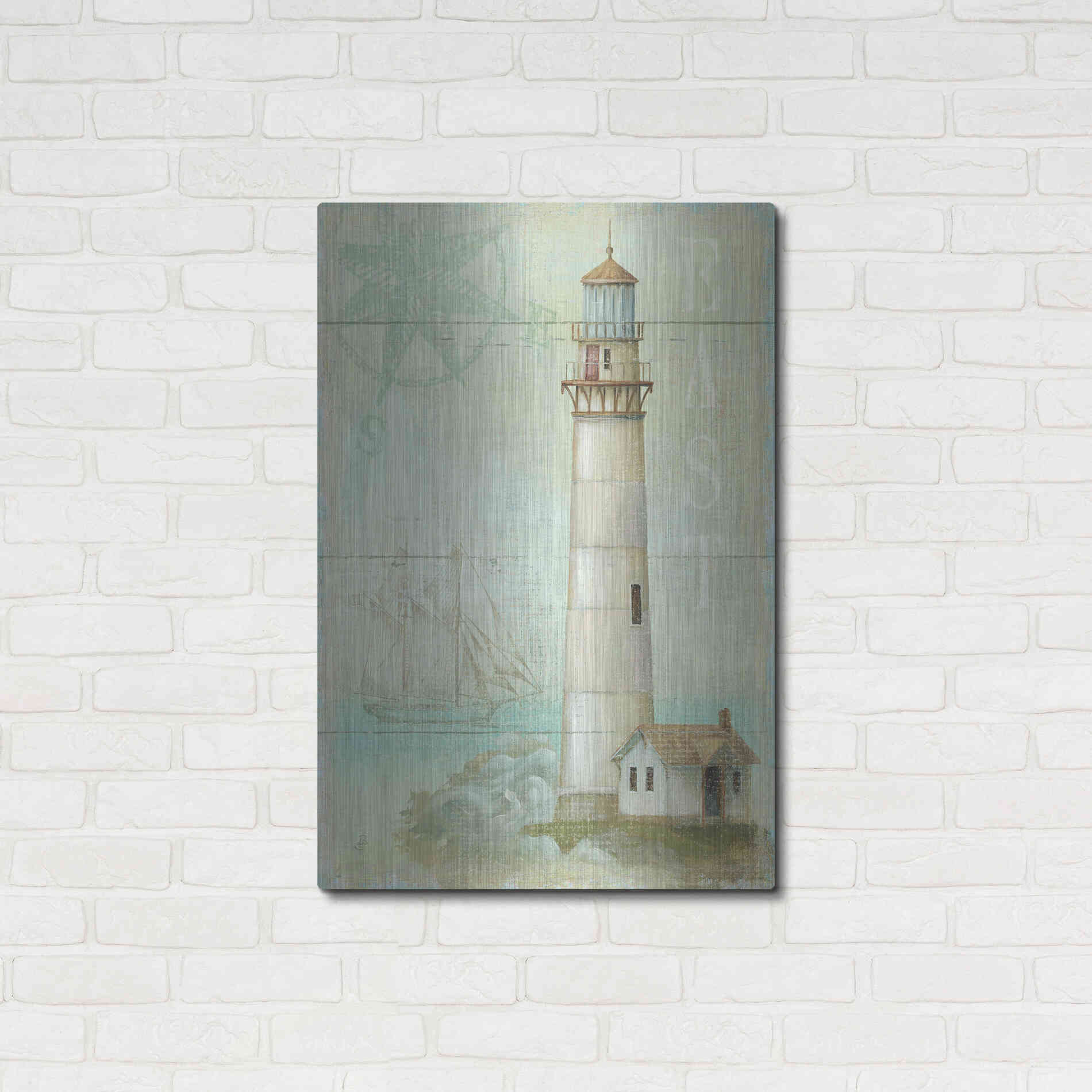 Luxe Metal Art 'East Coastal Light' by Daphne Brissonet, Metal Wall Art,24x36