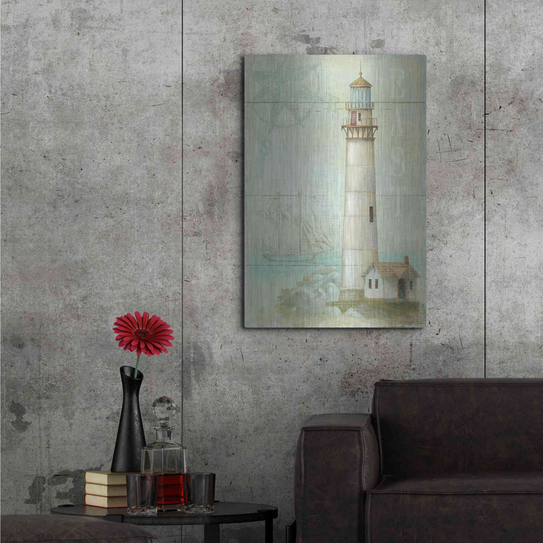 Luxe Metal Art 'East Coastal Light' by Daphne Brissonet, Metal Wall Art,24x36