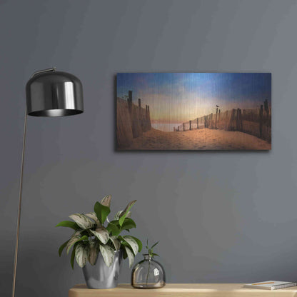 Luxe Metal Art 'A New Day' by Lori Deiter, Metal Wall Art,24x12