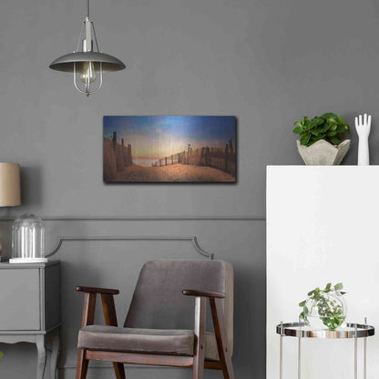 Luxe Metal Art 'A New Day' by Lori Deiter, Metal Wall Art,24x12