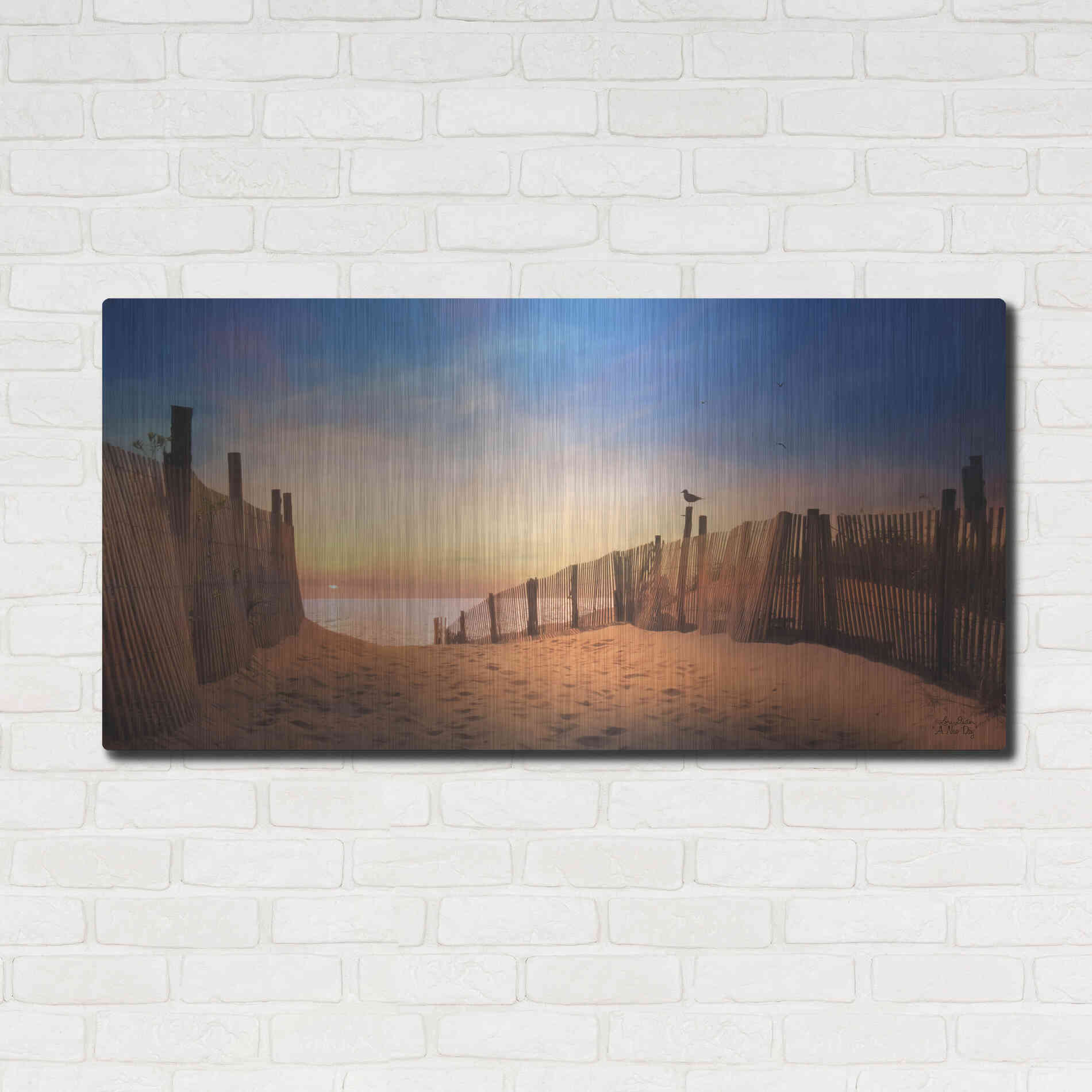 Luxe Metal Art 'A New Day' by Lori Deiter, Metal Wall Art,48x24