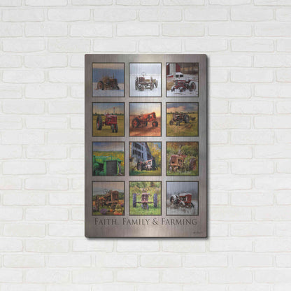 Luxe Metal Art 'Faith, Family & Farming' by Lori Deiter, Metal Wall Art,24x36