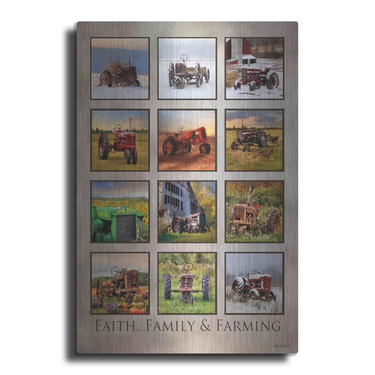 Luxe Metal Art 'Faith, Family & Farming' by Lori Deiter, Metal Wall Art