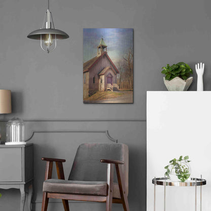 Luxe Metal Art 'Eckley St. James Church' by Lori Deiter, Metal Wall Art,16x24