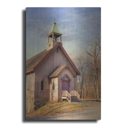 Luxe Metal Art 'Eckley St. James Church' by Lori Deiter, Metal Wall Art