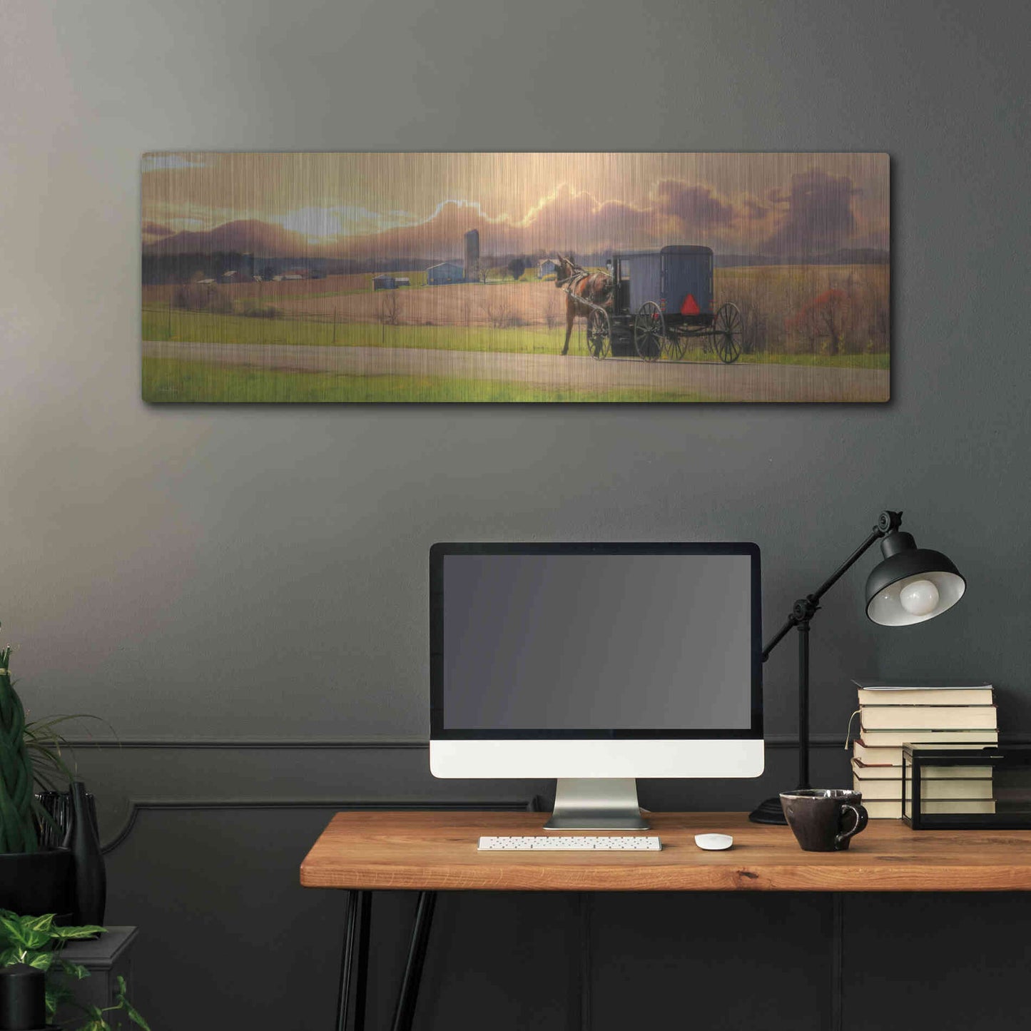 Luxe Metal Art 'Evening Cruise' by Lori Deiter, Metal Wall Art,48x16