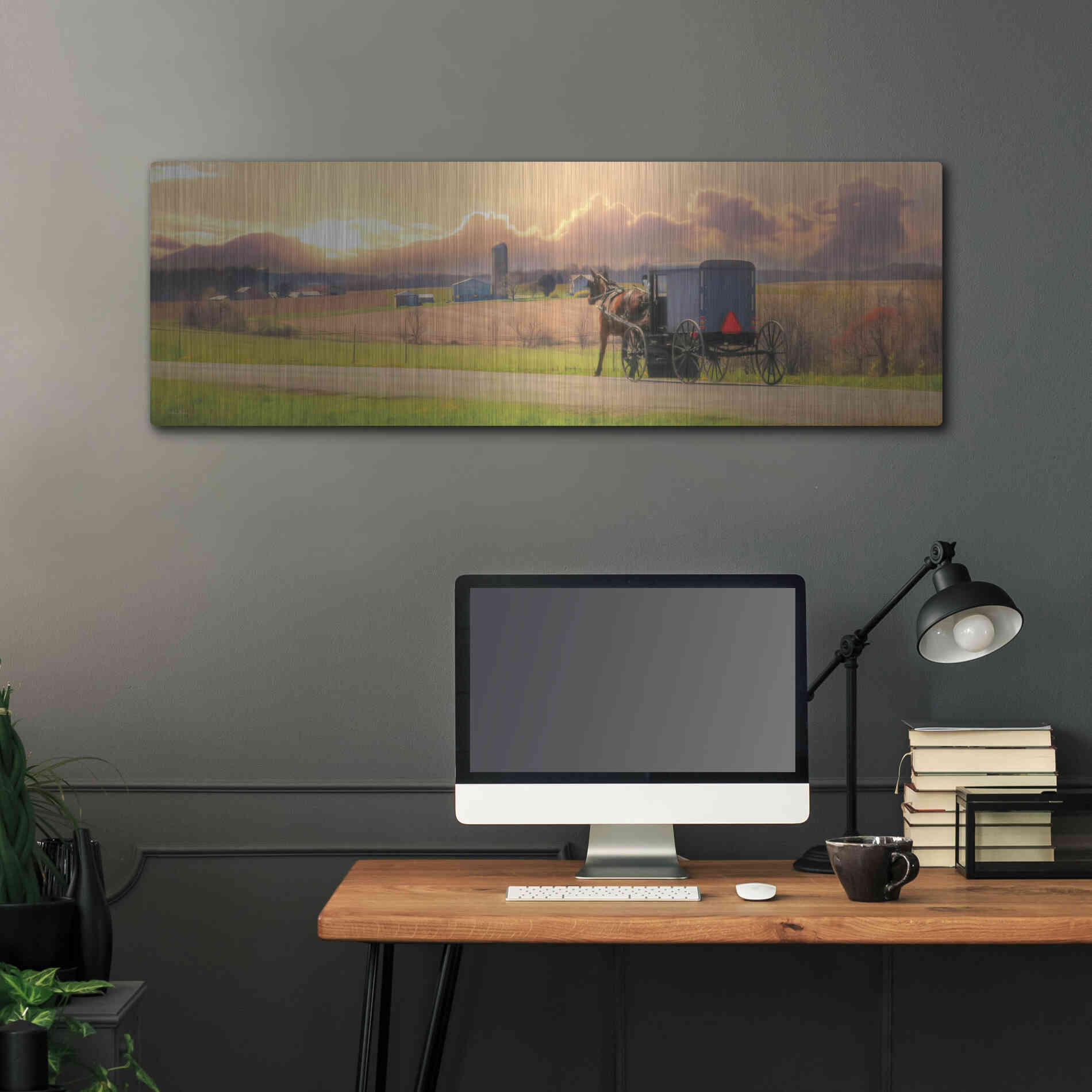 Luxe Metal Art 'Evening Cruise' by Lori Deiter, Metal Wall Art,48x16