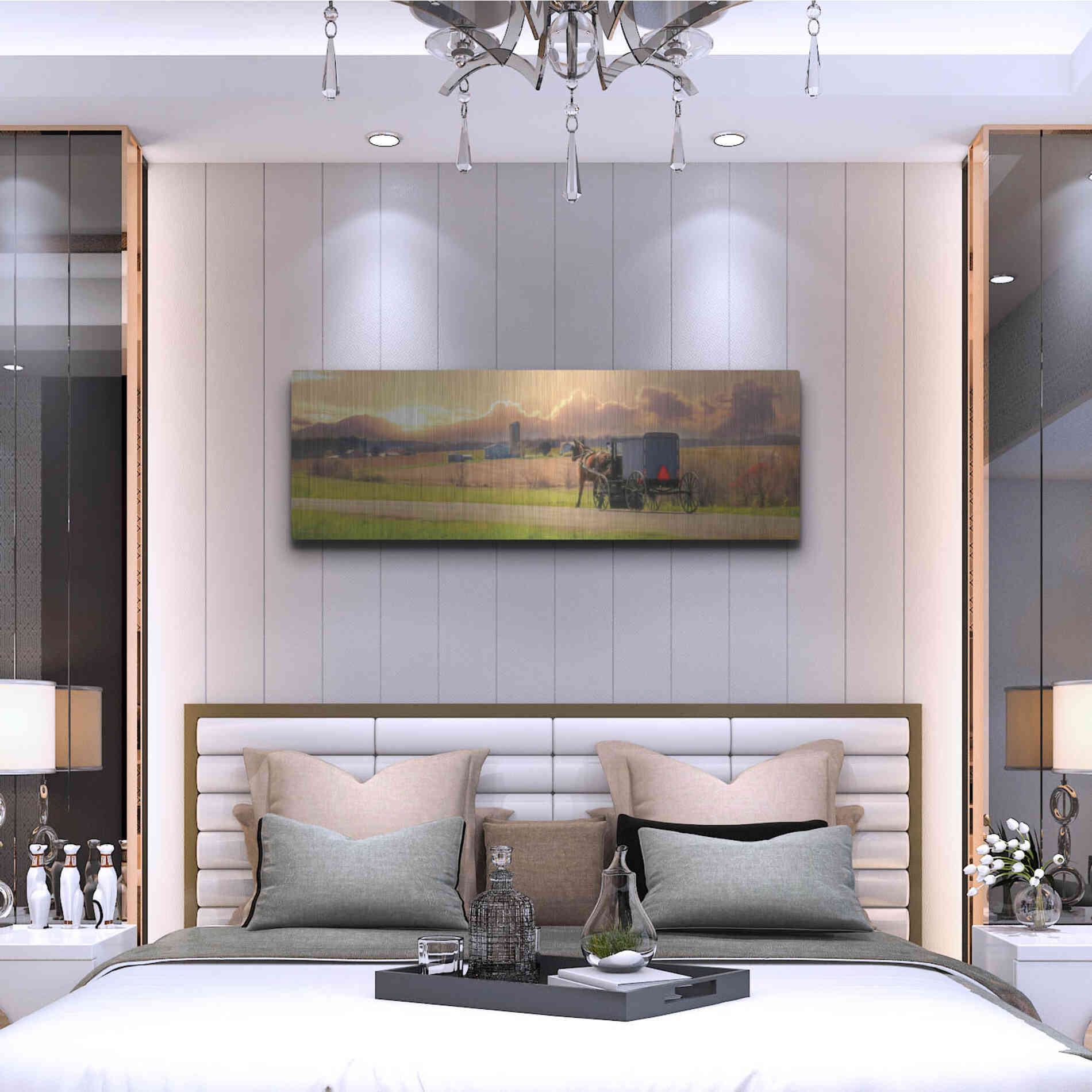 Luxe Metal Art 'Evening Cruise' by Lori Deiter, Metal Wall Art,48x16