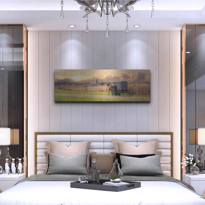 Luxe Metal Art 'Evening Cruise' by Lori Deiter, Metal Wall Art,48x16