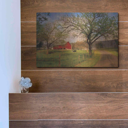 Luxe Metal Art 'Country Sunrise' by Lori Deiter, Metal Wall Art,16x12