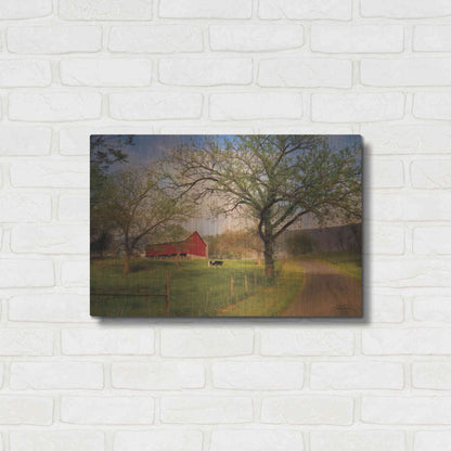 Luxe Metal Art 'Country Sunrise' by Lori Deiter, Metal Wall Art,24x16