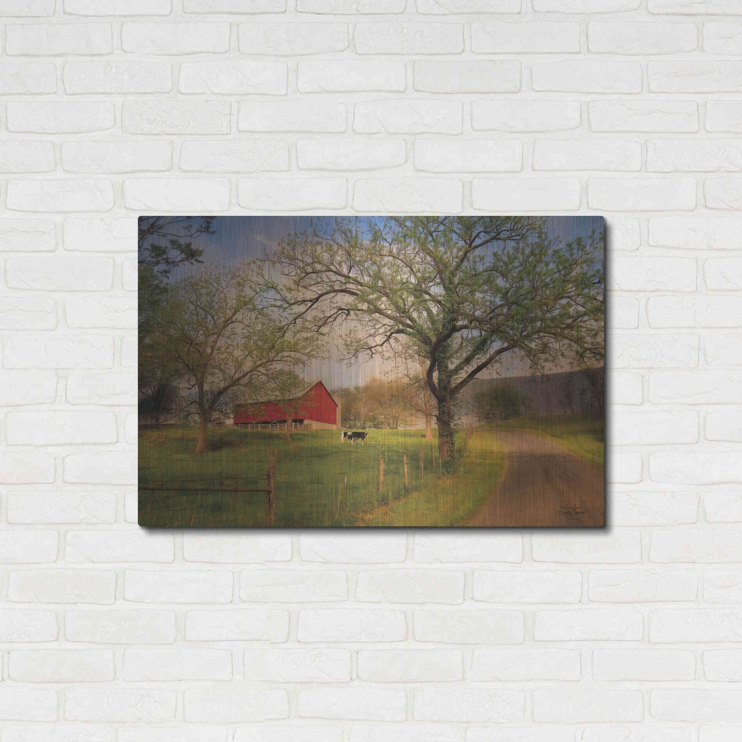 Luxe Metal Art 'Country Sunrise' by Lori Deiter, Metal Wall Art,36x24