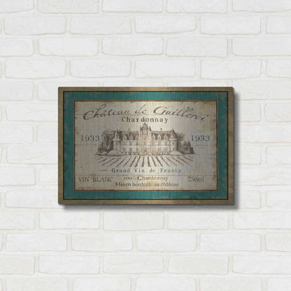 Luxe Metal Art 'French Wine Label IV' by Daphne Brissonet, Metal Wall Art,24x16