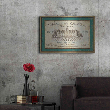 Luxe Metal Art 'French Wine Label IV' by Daphne Brissonet, Metal Wall Art,36x24