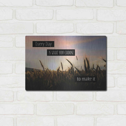 Luxe Metal Art 'Every Day' by Lori Deiter, Metal Wall Art,16x12