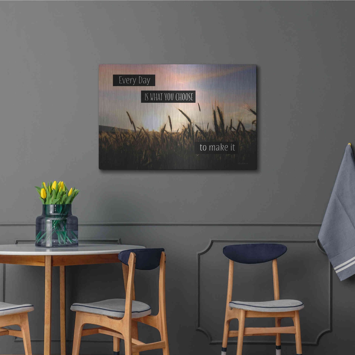 Luxe Metal Art 'Every Day' by Lori Deiter, Metal Wall Art,36x24