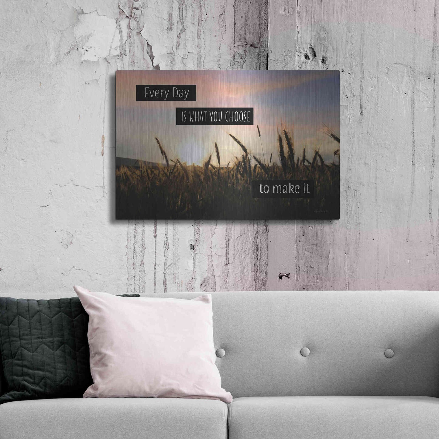 Luxe Metal Art 'Every Day' by Lori Deiter, Metal Wall Art,36x24