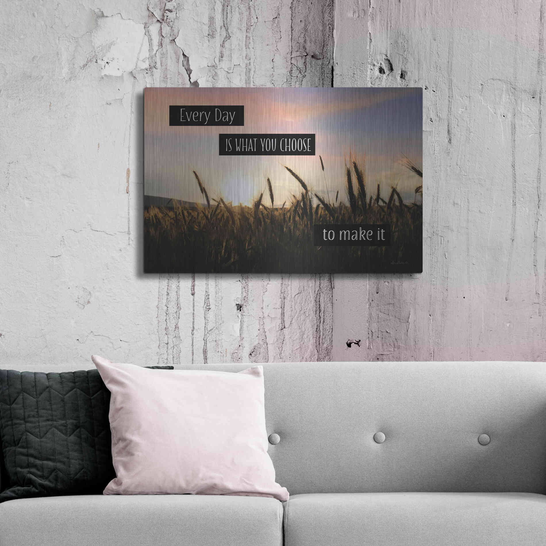 Luxe Metal Art 'Every Day' by Lori Deiter, Metal Wall Art,36x24