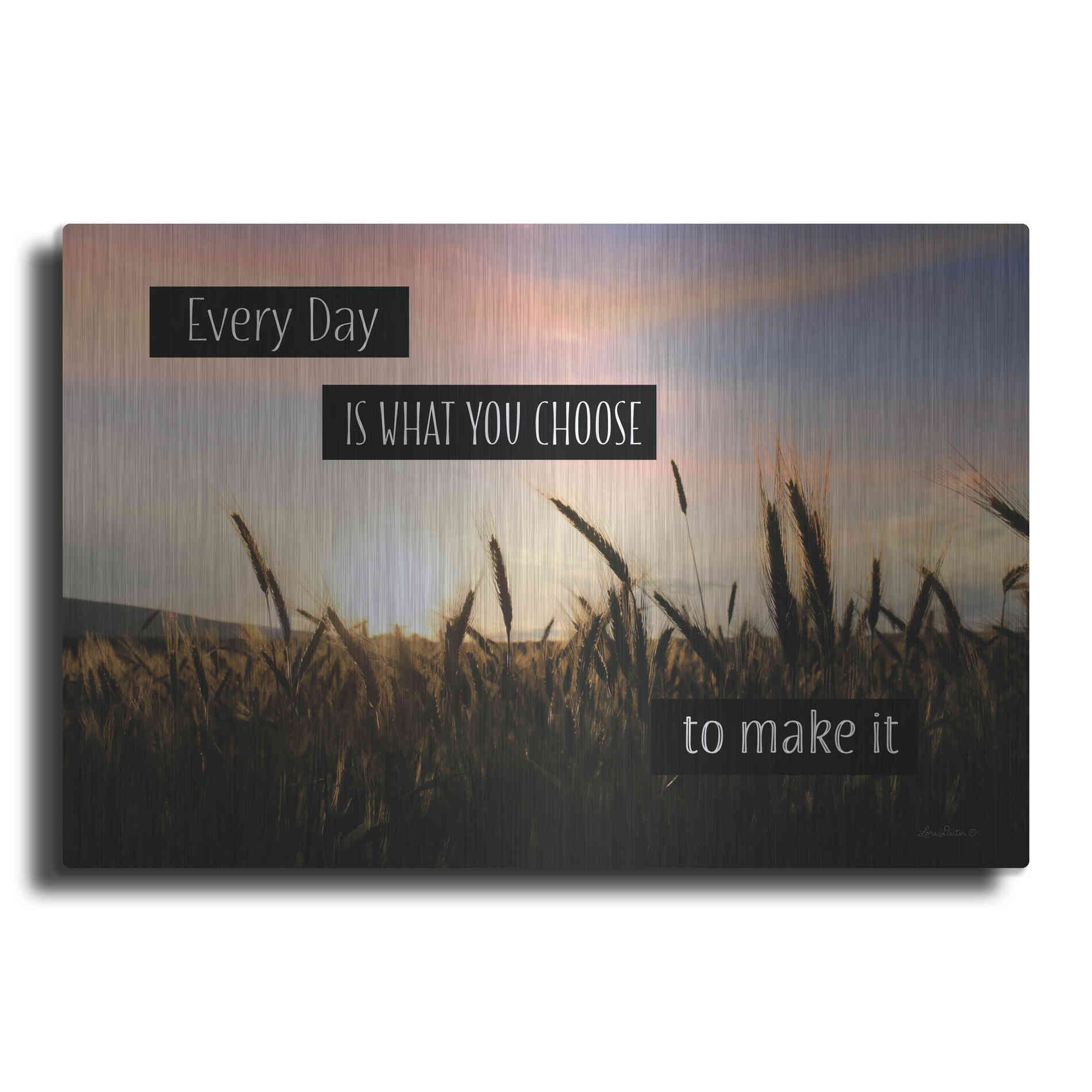 Luxe Metal Art 'Every Day' by Lori Deiter, Metal Wall Art