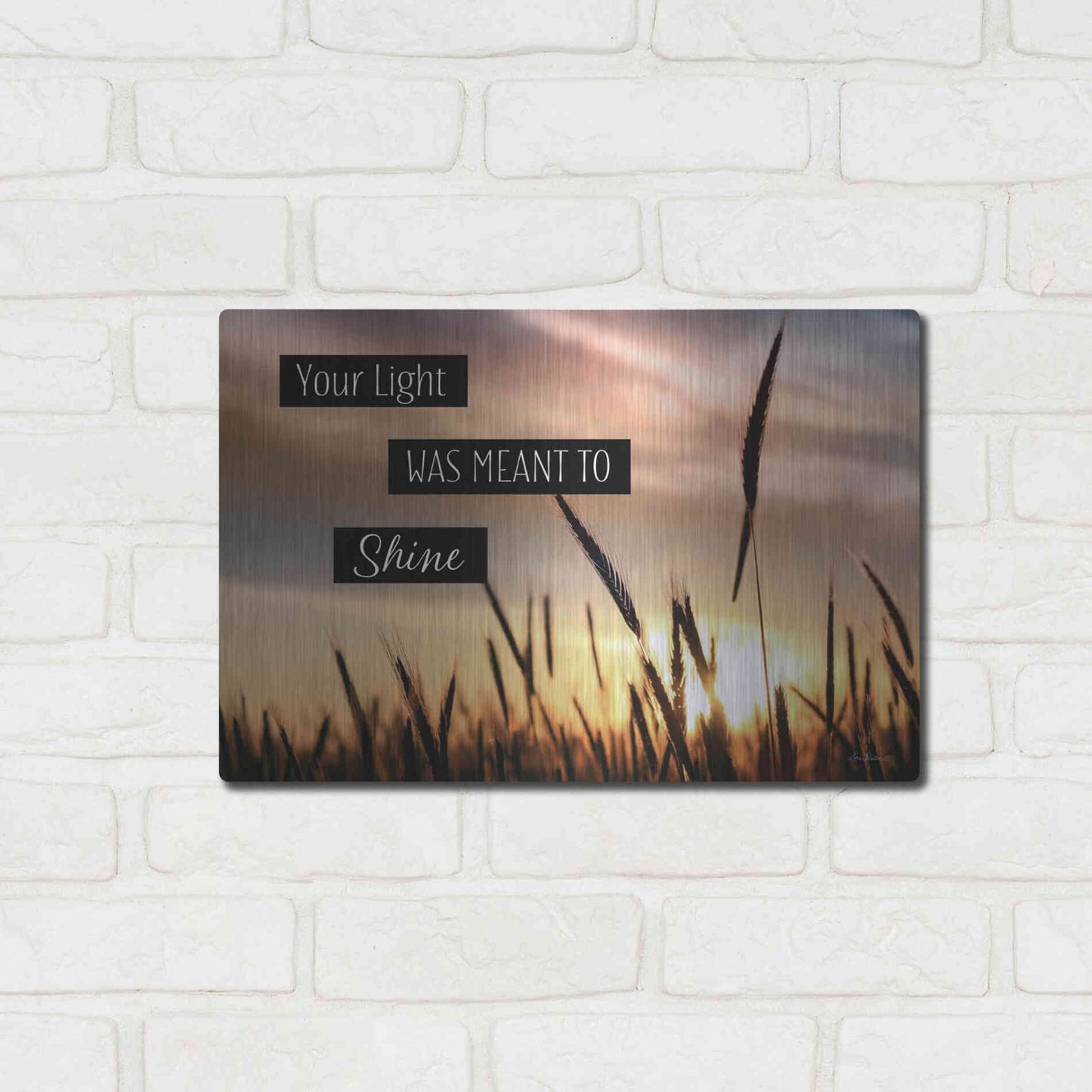 Luxe Metal Art 'Your Light' by Lori Deiter, Metal Wall Art,16x12