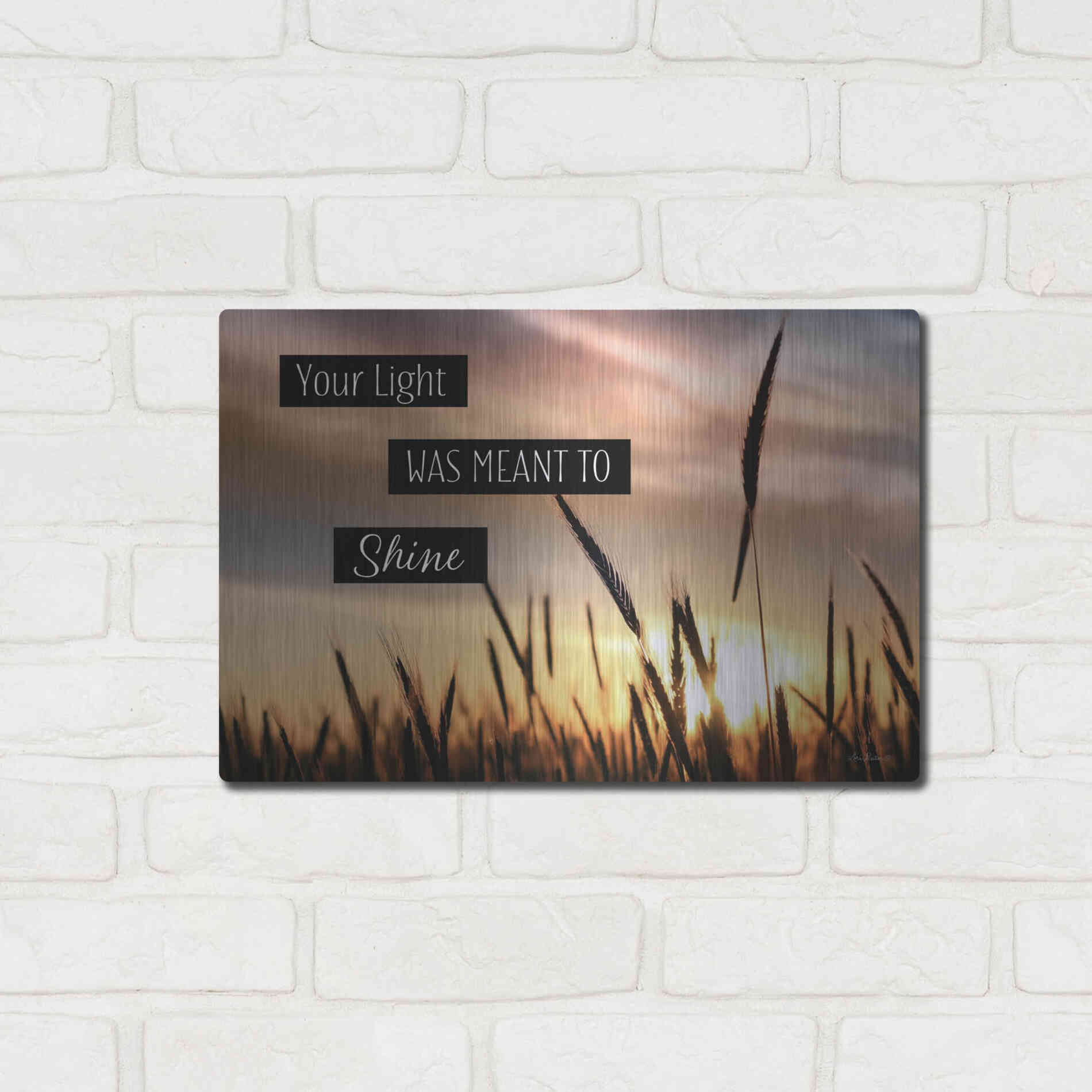 Luxe Metal Art 'Your Light' by Lori Deiter, Metal Wall Art,16x12