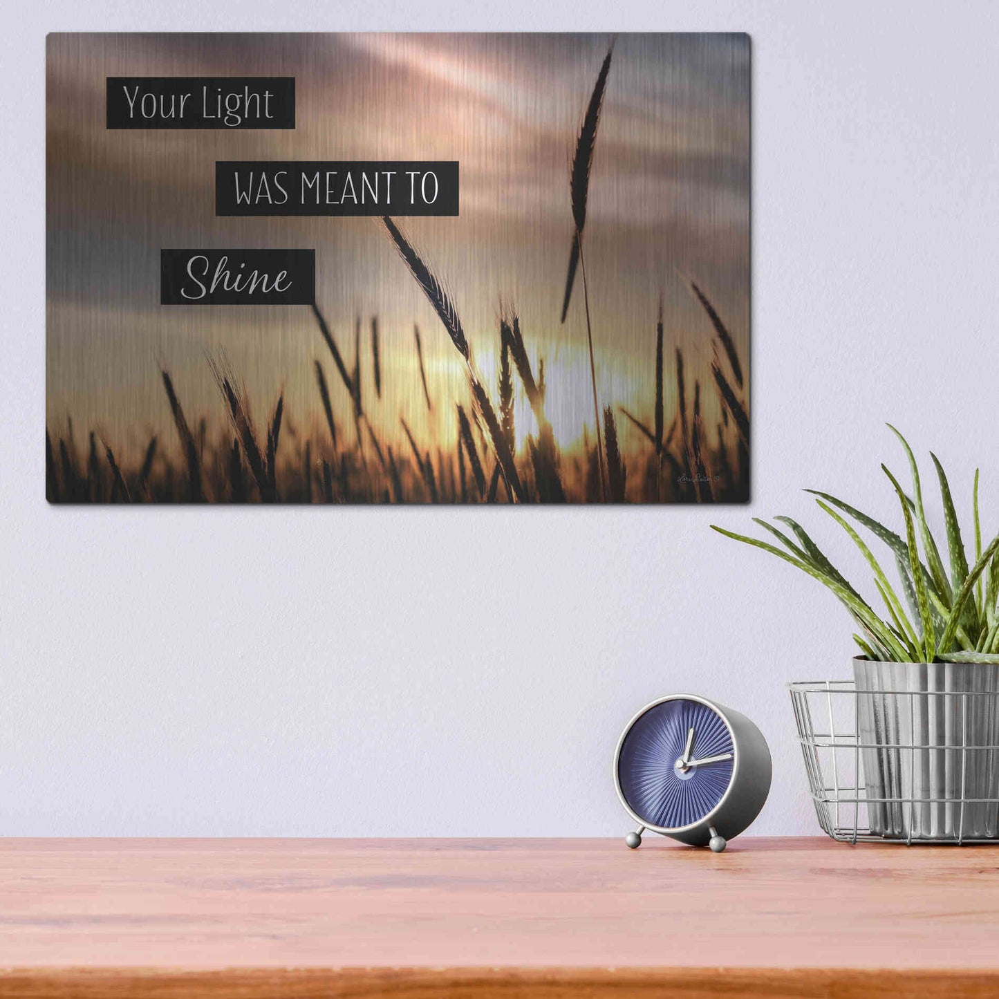 Luxe Metal Art 'Your Light' by Lori Deiter, Metal Wall Art,16x12