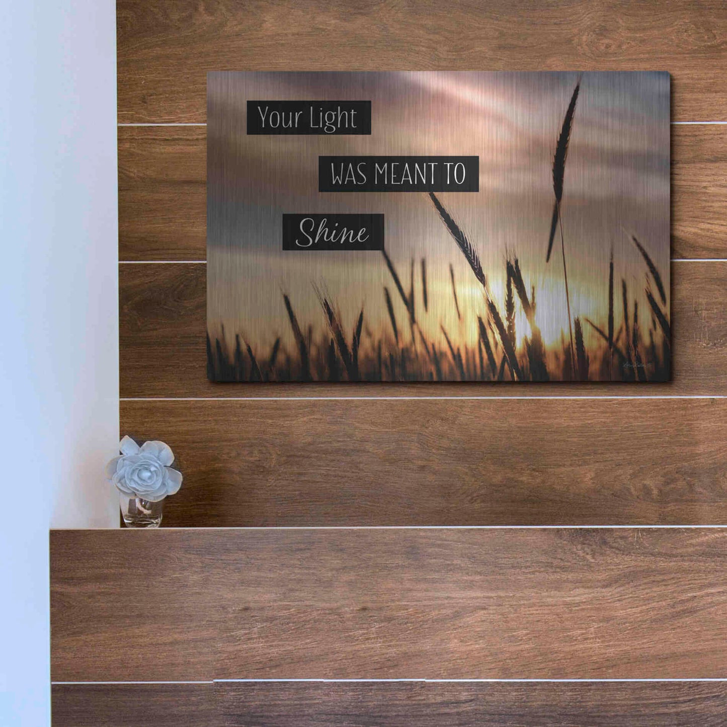 Luxe Metal Art 'Your Light' by Lori Deiter, Metal Wall Art,16x12