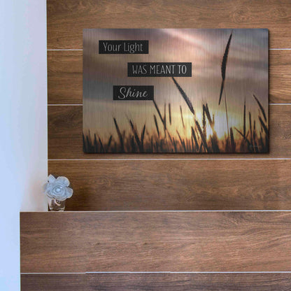 Luxe Metal Art 'Your Light' by Lori Deiter, Metal Wall Art,16x12