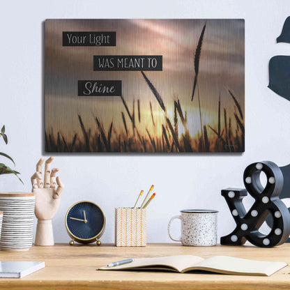 Luxe Metal Art 'Your Light' by Lori Deiter, Metal Wall Art,16x12