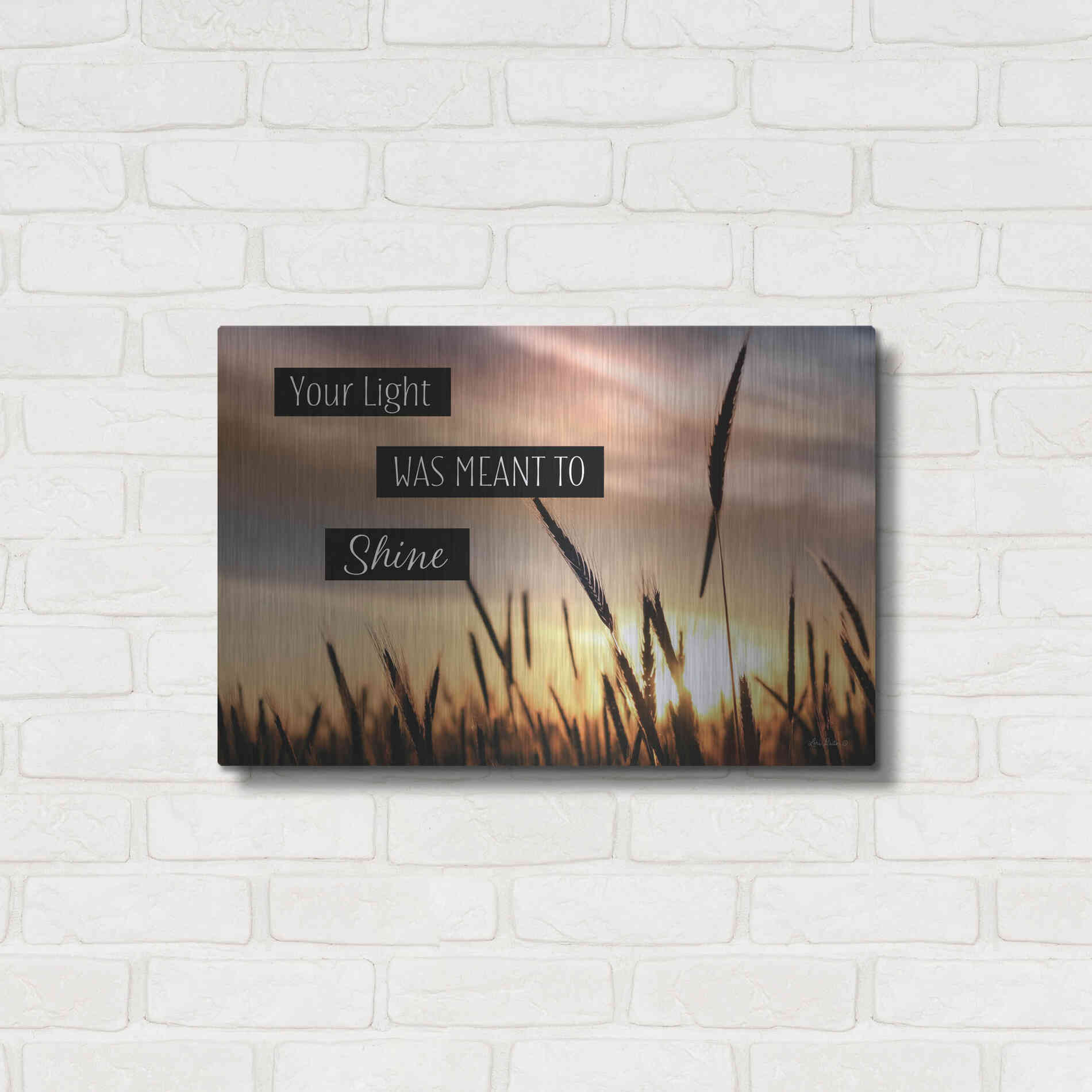 Luxe Metal Art 'Your Light' by Lori Deiter, Metal Wall Art,24x16