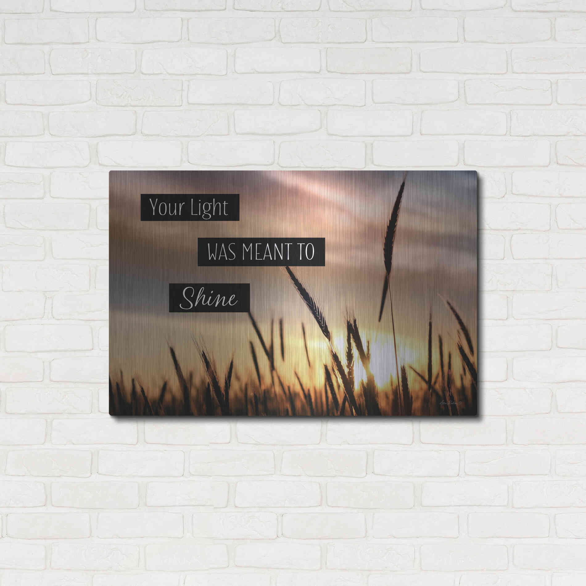 Luxe Metal Art 'Your Light' by Lori Deiter, Metal Wall Art,36x24