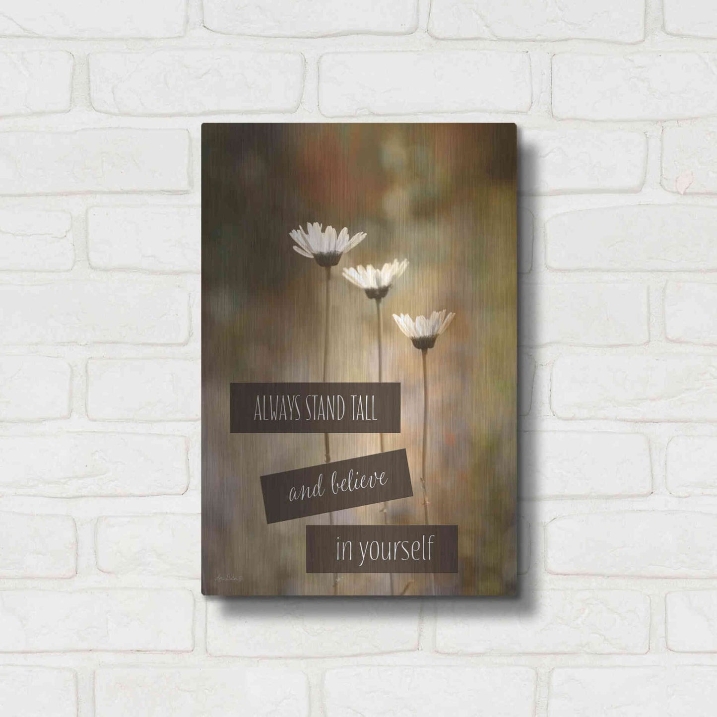 Luxe Metal Art 'Stand Tall' by Lori Deiter, Metal Wall Art,12x16