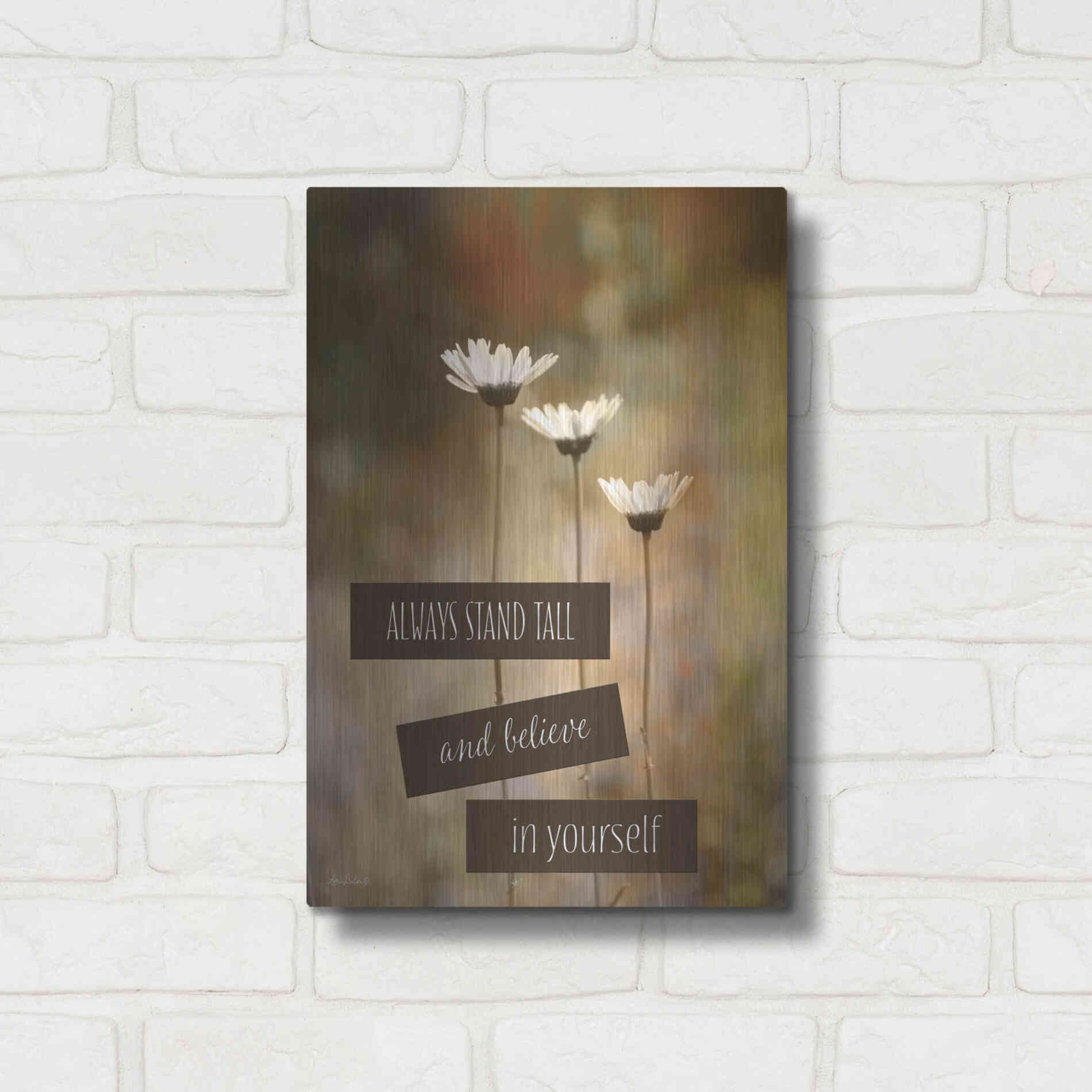 Luxe Metal Art 'Stand Tall' by Lori Deiter, Metal Wall Art,12x16