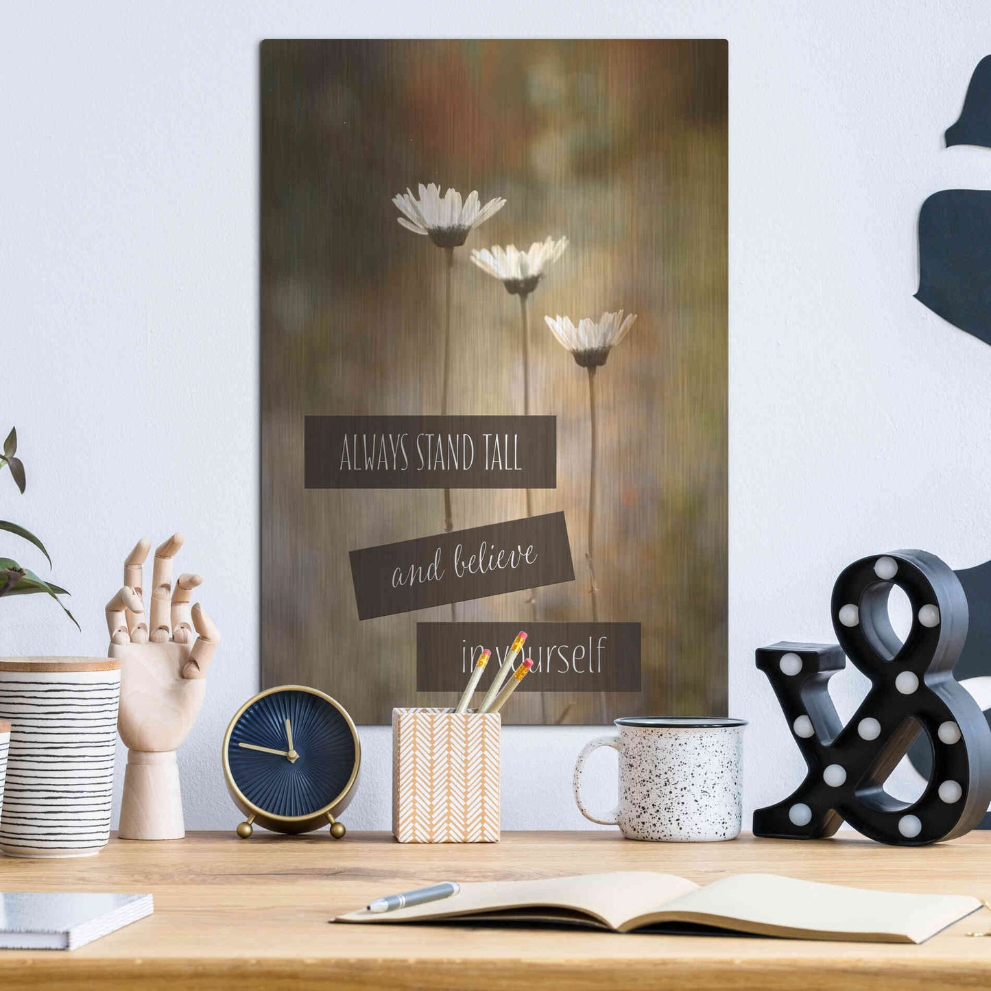 Luxe Metal Art 'Stand Tall' by Lori Deiter, Metal Wall Art,12x16